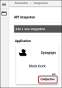 Black Duck Guide - Black Duck Tile Configuration Button